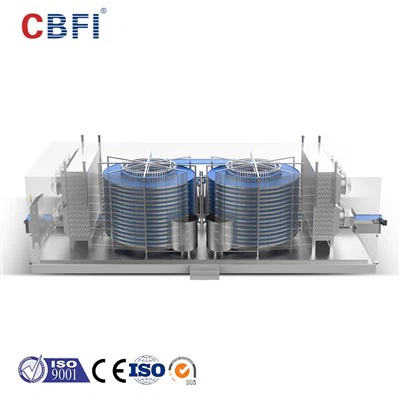 CBFI (Icesource) Gebakken varkenskarbonade Spiraalvriesmachinetechnologie